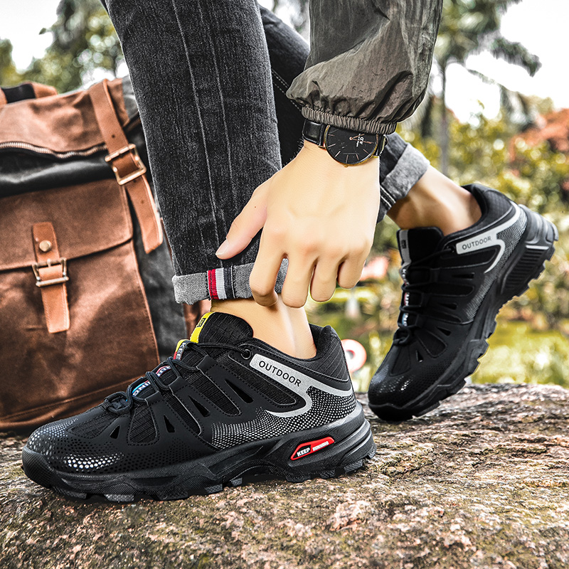 Men‘s Hiking Shoes Lace-up Cli - Anti Slip Trail Running Sneakers ulasan dan harga